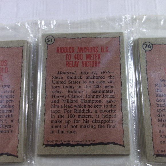 1983 Finder Image GREATEST OLYMPIANS Rack Pack Trading Cards Cathy Ferguson NIP - Picture 9 of 10